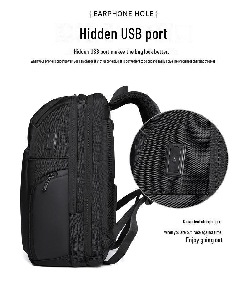 High-Capacity Waterproof Unisex Backpack: Trendy Travel & School Bag with Laptop Compartment