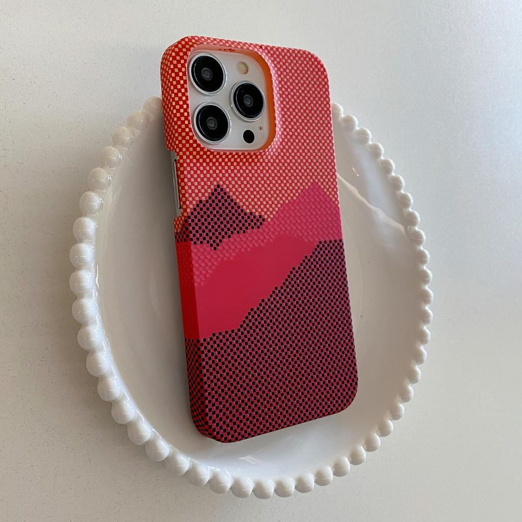 For iPhone 15 Pro Max Case Water Transfer Printing Drop-Proof PC Cell Phone Cover