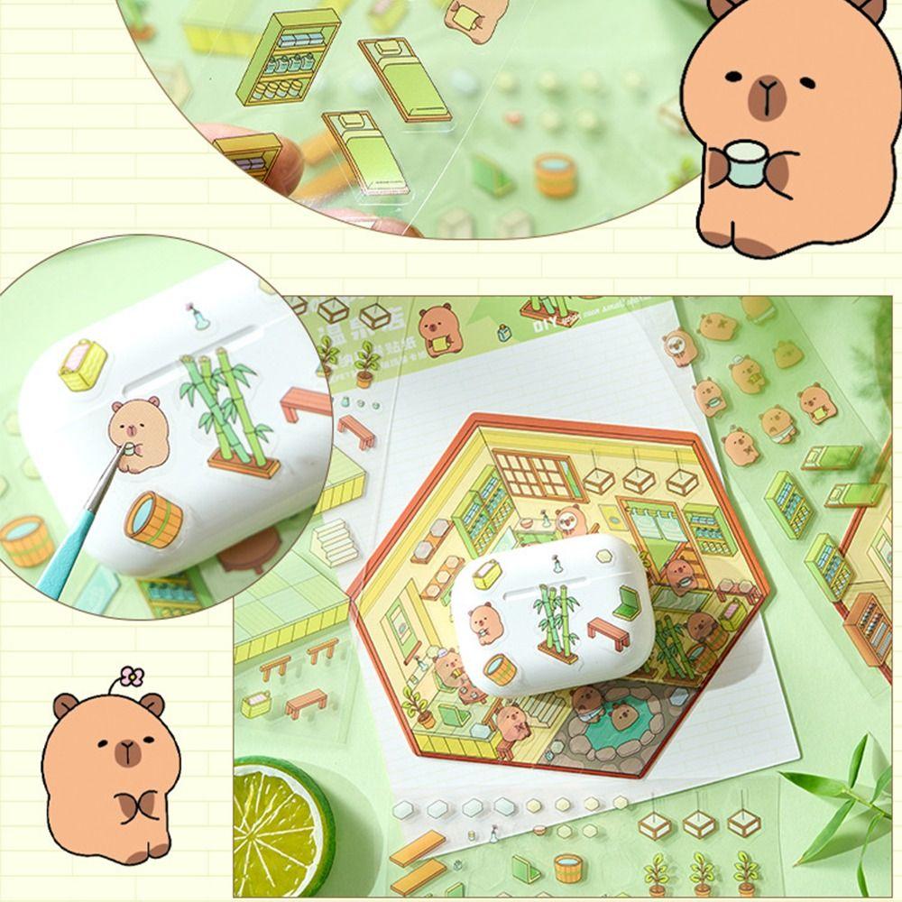 DIY Miniature Scene 3D Stickers 3D Landscaping Stickers Cartoon Notebook Sticker