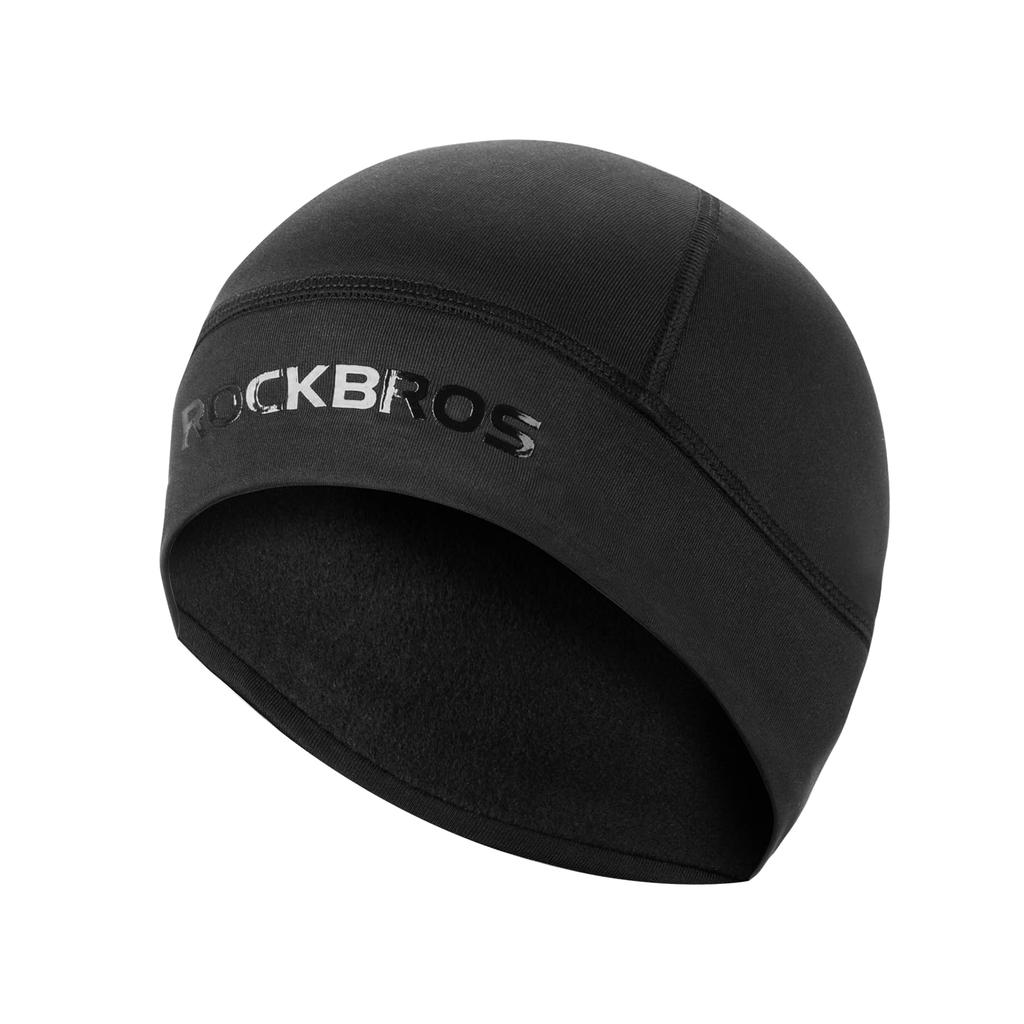 ROCKBROS Inner Cap for Autumn and Cycling and Helmet Inner Hat for and Large Sizes Winter, Fleece-Lined Cap, Warm, Windproof, Lightweight, Breathable,