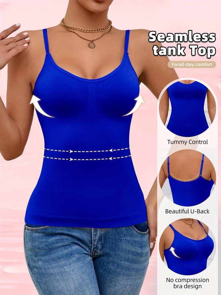 Grenzüberschreitendes Tanktop mit langen Spaghettiträgern und integrierten Polstern