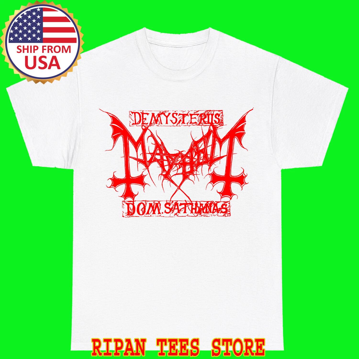 MAYHEM White T-Shirt Tee Top Unisex 2XL