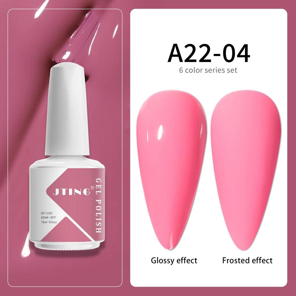 JTING Free Sample Design Your Own Gel Nail Polish Bottle 6colors Uv Gel Polish Box Set Private Label Nail Supplier Vendor
