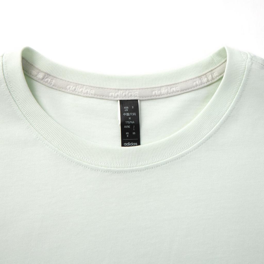 Adidas SS24 Printed Letter Logo Breathable Sports Casual Training Short Sleeve T-Shirt Men Tops Crystal-Blue JI5075