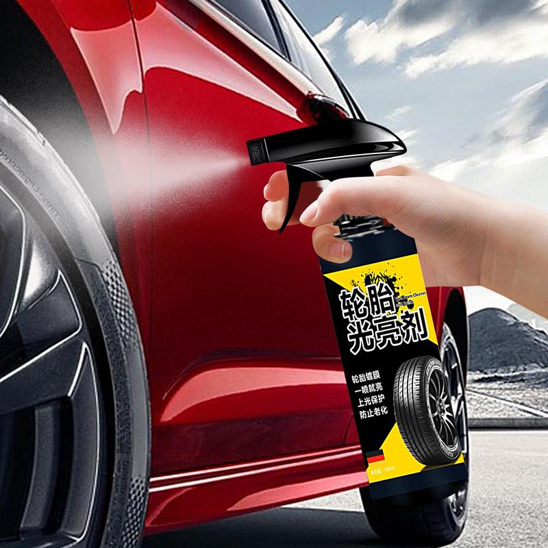 Tire Spray 500ml Wet Tire Dressing Spray Easy To Apply Spray User Friendly Solution With UV Protection For Precise Even Shine &