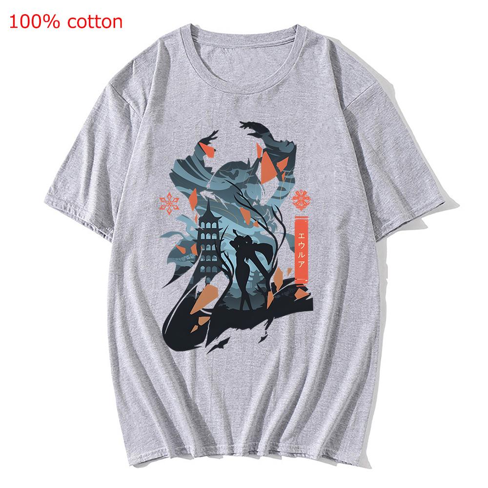 Genshin Impact Printing Tshirts Xiao Venti Print Tee Shirts Hu Tao Zhong Li Graphic T-shirt Kaedehara Kazuha Raiden Shogun Tees