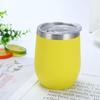 Stainless Steel Eggshell Wine Tumbler 12oz Double Wall Vacuum Insulated Reusable Cup for Birthday Holiday Gifts