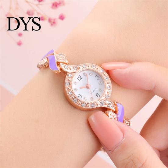 Fashion Women Shiny Rhinestone Quartz Analog Bracelet Dress Wrist Watch Gift