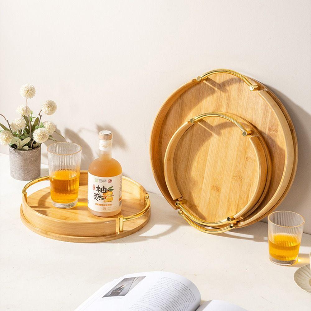 Large Capacity Fruit Food Storage Plate Round Bread Pallet Dinner Plate Fast Food Tray  Restaurant