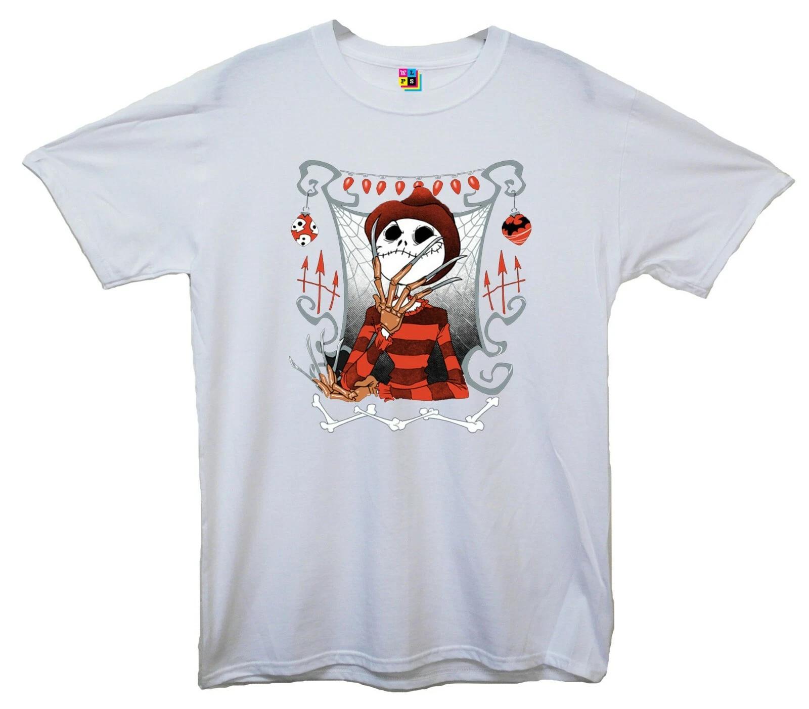 Jack Skellington Christmas Theme Printed T-Shirt (Nightmare Before Christmas) L