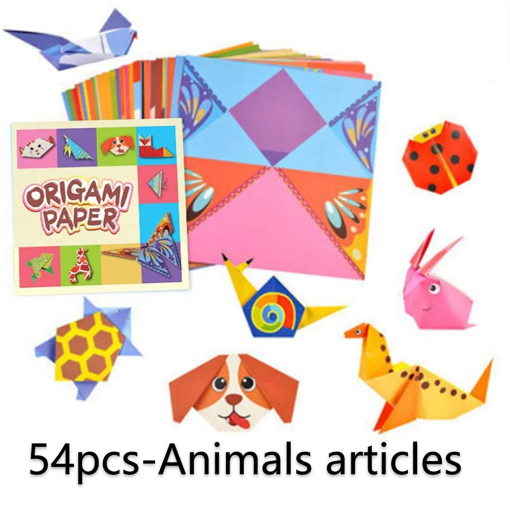 54 Pages of Montessori Toys Cartoon Animal Origami Handicrafts Children's Craft Toys Children's Educational Toy Gifts