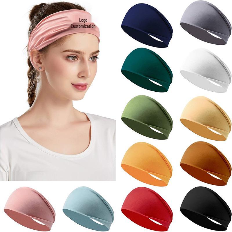 

Elastic Non-Slip Solid Color Yoga Headband світло-фіолетового кольору