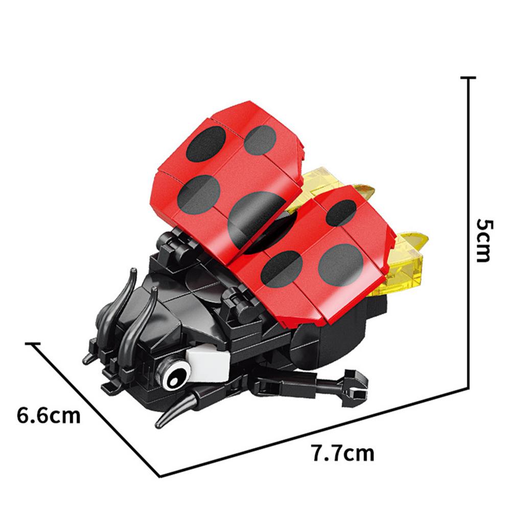 Insect World Animals Figures Ladybug Bee Dragonfly Butterfly Mantis Micro Building Blocks Bricks Kits Toys For Children Gifts