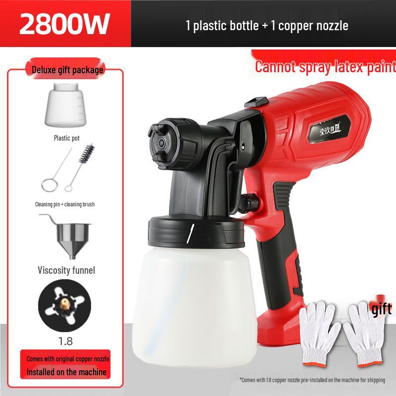 Electric Paint Spray Gun, High-Power 220V, Small Latex Sprayer for Household Use, High Atomization.