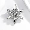 Hypoallergenically Snowflake Design Brooch Sparkling Glass Rhinestones And Metal Construction Lapel Pin