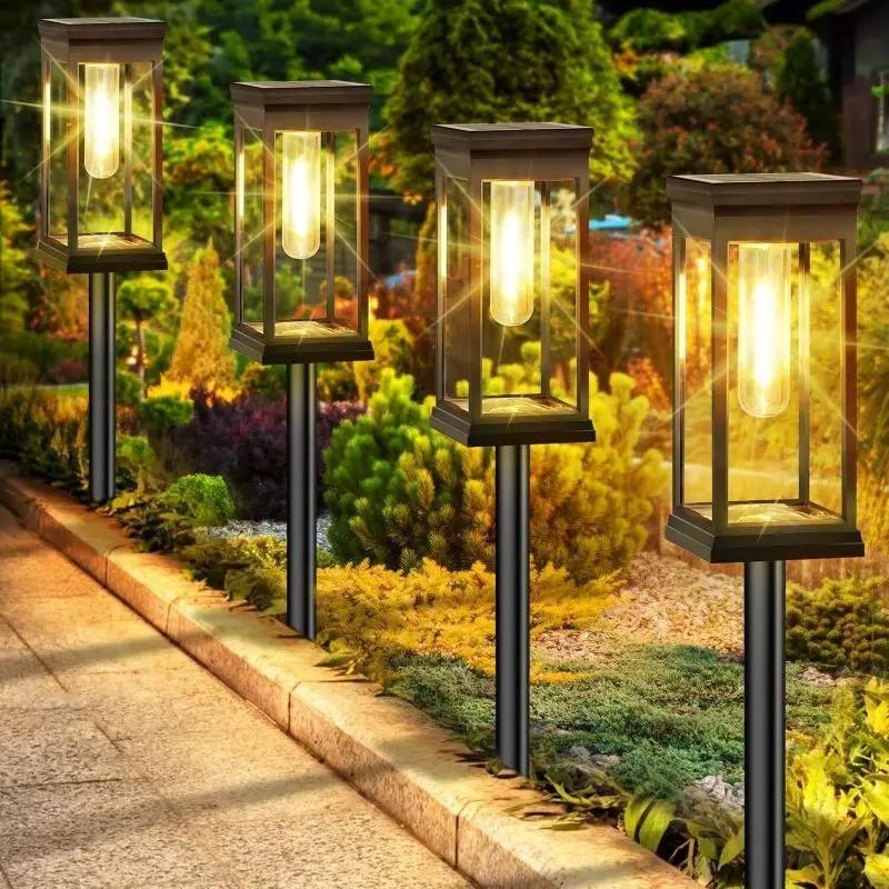 Solar Garden Lights Auto On/Off Outdoor Landscape Lighting for Lawn Pathway Patio Yard Courtyard Decoration