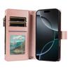 iPhone 18 PRO MAX Leather Grain Case with 9-Card Zipper Wallet Style, Apple 17E Protective Cover KT