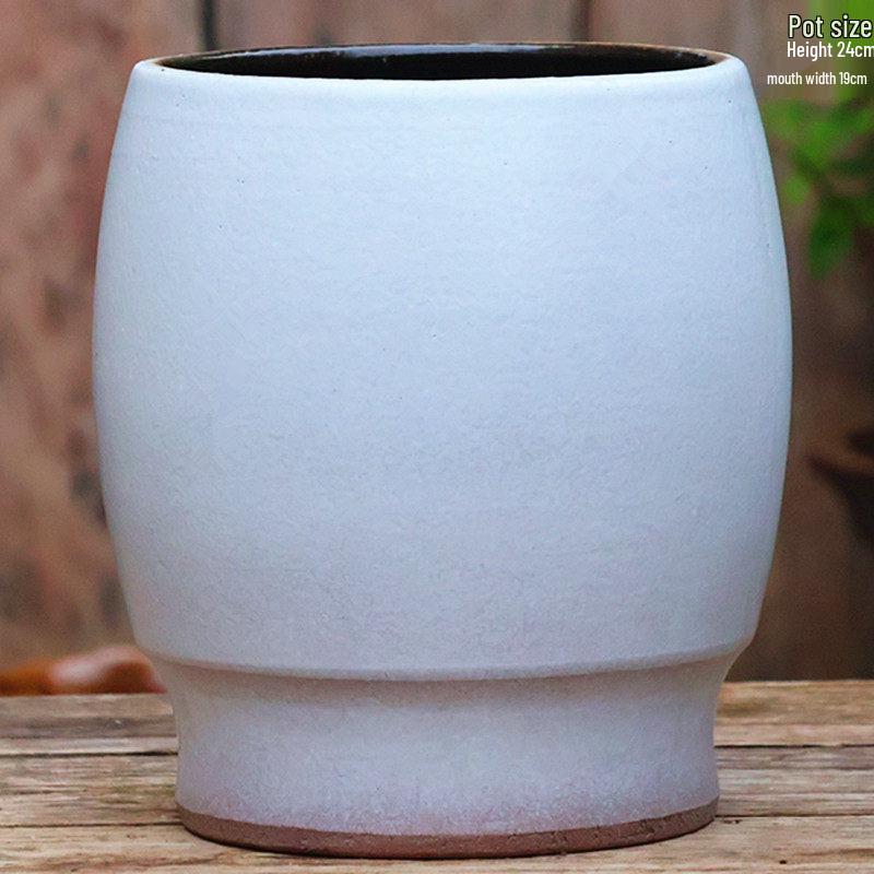 Large Coarse Ceramic Succulent Pot: Tall, Breathable, for Bougainvillea & Birds of Paradise