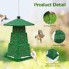 Windproof Wild Bird Feeder Folding Large Capacity Bird Food Dispenser Multi-purpose with Hang Rope Hanging Bird Feeder Outdoor