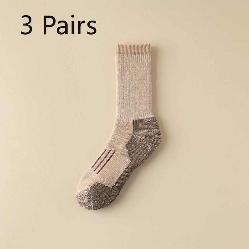 

3 пары новых мужских осенне-зимних толстых плюшевых теплых спортивных носков-гольф с махровой подошвой 3 Pairs хаки