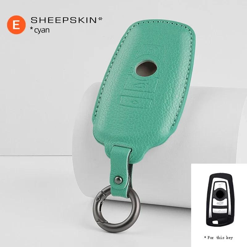 

Interior Mouldings Sheepskin Car Key Case Bag For BMW 1 5 6 7 Series G20 G30 G11 G01 G02 F15 F16 F48 X1 X4 X5 X6 X7 Keychain Acc