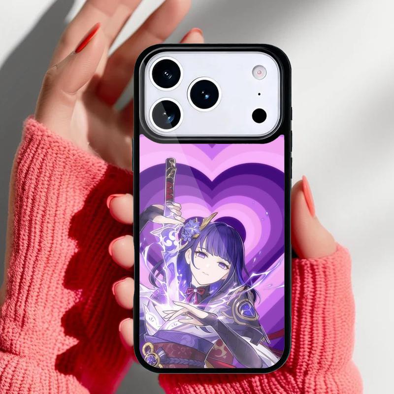 

Genshin Impact Raiden Shogun Baal Phone Case for iPhone 17 16 15 14 13 Pro Max Back Cover for 12 11 Pro Coque iPhone 15 Pro Max