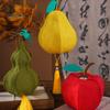 Glowing Lantern Decor DIY Cloth Fruit Kit, Pear Persimmon Gourd Material Set Crafts, Handmade Assembly Toy for Mid-Autumn Festival Decorative Hanging