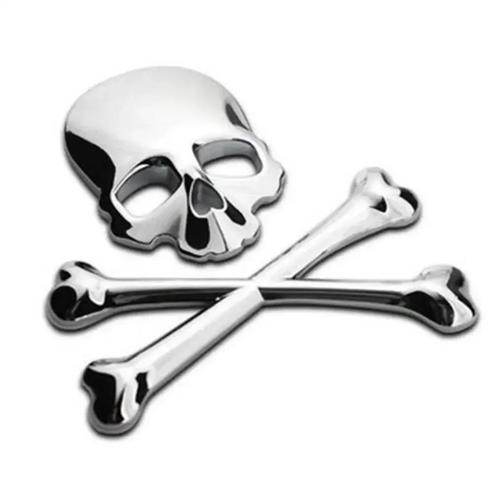 1Pcs Fashion 3D Demon Skull Zinc Alloy Metal Car Sticker for Car Motorcycle Logo Skull Emblem Badge Car Styling Stickers
