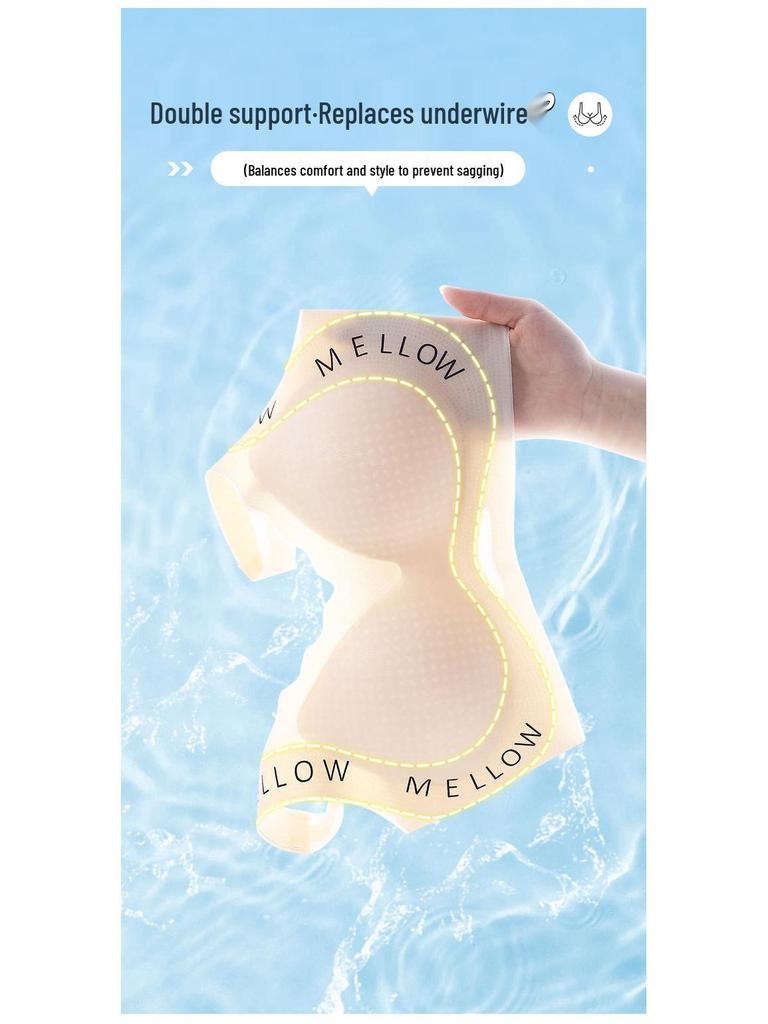 Plus Size Seamless Women’s Push Up Wirefree Icy Wrap Chest Bandeau Bra