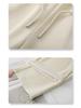 Gray Glitter High-Waisted Wide-Leg Elastic Drawstring Pants for Women - Spring/Autumn 2025