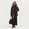 Bosideng B250244722 Belted Fur Collar Goose Down Jacket