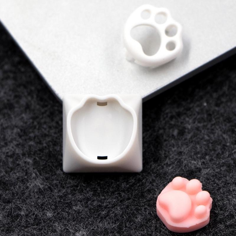 Silicone CatPaw Keycaps Quiet Typing Comfortable Soft Touch AntiSlip Caps for Gaming and Office Keyboards
