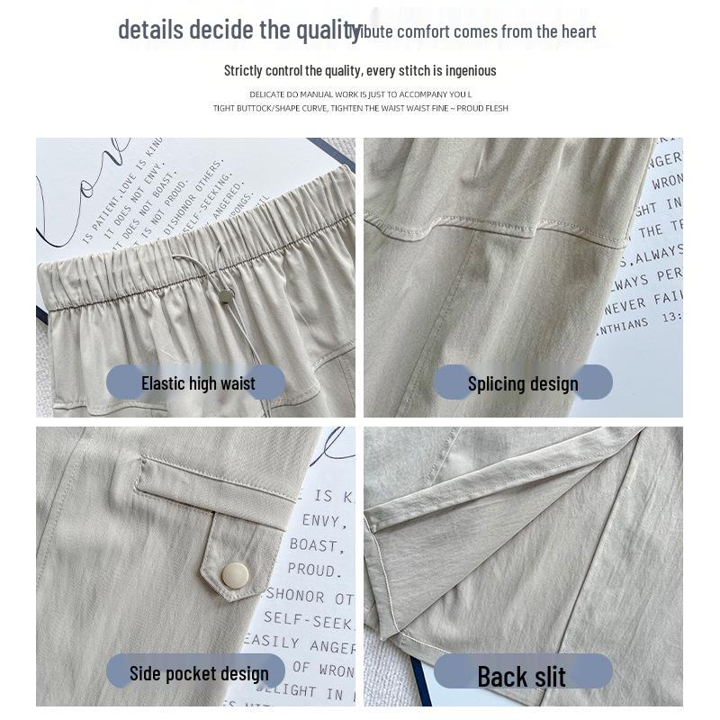 Women's Spring/Summer 2025 High-Waist Gray Bodycon Workwear Dress - Petite Mid-Length Style