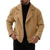 Men's Modern Motorcycle Jacket Lightweight Zip Up Long Sleeve Motorcycle Coat Slim Fit Lapel Outdoor Windbreak