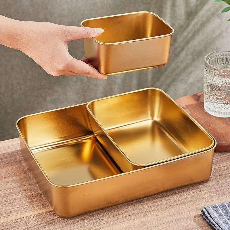 Molde de Tiramisu de Aço Inoxidável Bandeja para Bolo Recipiente para Modelar Bolo com Tampa Caixa de Conservação de Bolo Ferramentas de Confeitaria para Sobremesas Domésticas