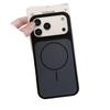 Dual-Color Liquid Silicone Magnetic Ring Case for iPhone 17 Pro Max - Skin-Feel Finish