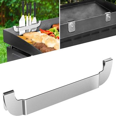 Magnetic Design Spatula Holder Stainless Steel Silvery Barbecue Tool Rack Stainless Steel Grill Barbecue Tool Rack BBQ