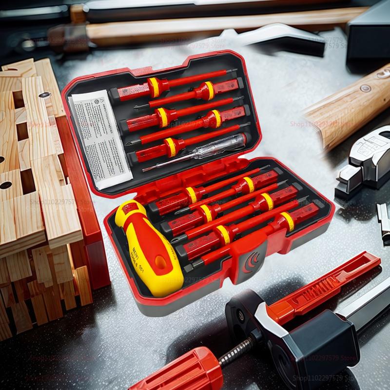 13pcs 8pcs Electrician Repair Tools Kit 1000V Insulated Changeable Screwdrivers Set Magnetic Bits Multi-Tool for Electrical Work