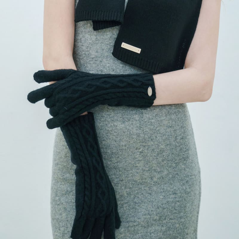 Meminn Pastel Twisted Twohole Long Gloves 8clolors