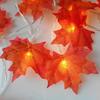 GGXX 2 Meters Artificial Maple Leaves Garland Led Fairy Lights For Christmas