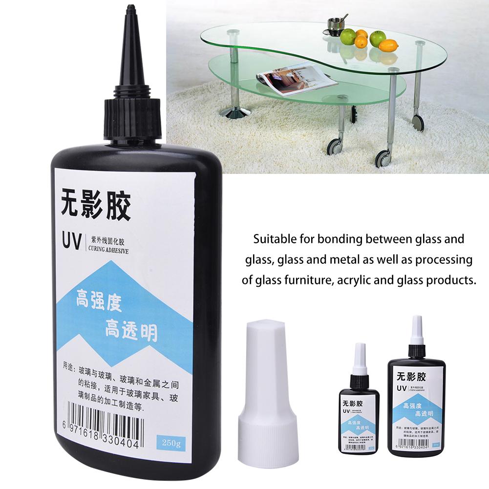 Clear UV Glue Ultraviolet Cure High Strength Adhesive for Glass Coffee Table Crystal Acrylic