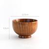 Japanese Retro Jujube Wooden Bowl Handmade Wooden Rice Bowl Children's Solid Wood Bowl Large Noodle Soup Bowl Household Tableware