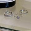 Elegant Ins Style Rhinestone Copper Ring For Women With Unique Design Geometric