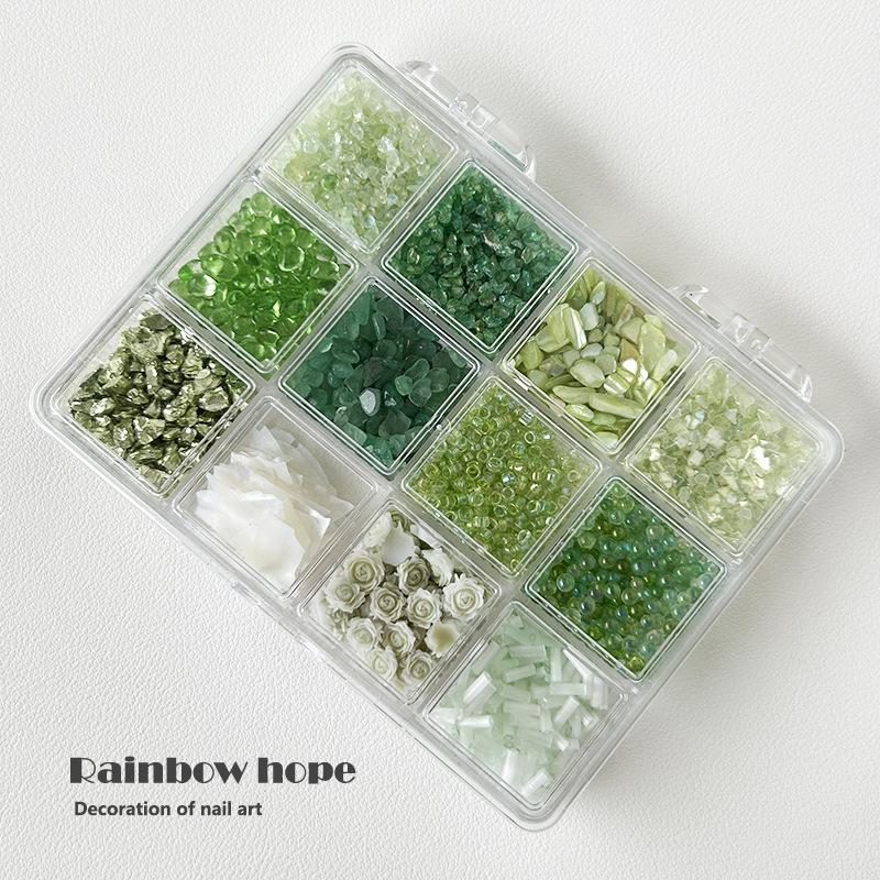 

Wind Diy Nail Art Material Set Xiaohongshu Gravel Nail Art Jewelry Handmade Wearing Nail Material Pack