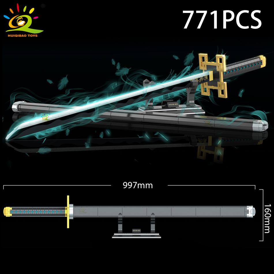 Samurai Sword Building Blocks Ninja Blade Katana Japanese Anime Butterfly Nichirin Knife Bricks Children Toys for Adult