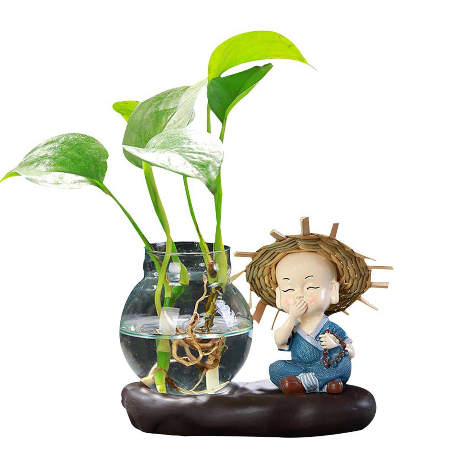 Glass Vase Lovely Transparent Plant Terrarium Glass Vase Desktop Decoration Green Radish Hydroponic Creative Personalized Vase