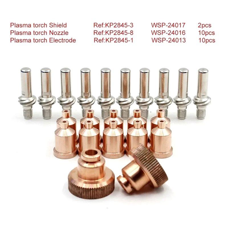 A27F-Per LC105 Tomahawk 1538 Compatibile 22 Pz KP2845-8 KP2845-1 KP2845-3 Ugelli da 1,7 mm Per Torcia Plasma Elettrodo Consumabili Consum