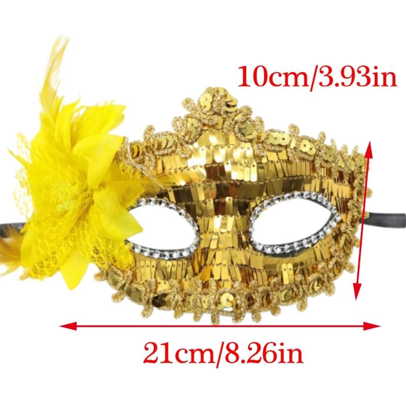 Maska Halloweenowa, Maska Wenecjańska Maskaradowa Kwiatowe Płatki Śniegu Maska na Oczy, Półtwarzowa Maska Maskaradowa na Bale Karnawałowe Imprezę Kostiumową