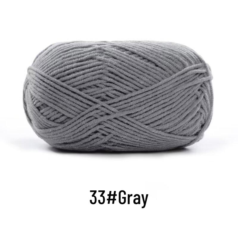 Suhe Meng Xiaoxiao 4-Ply Combed Cotton Milk Yarn for DIY Knitting: Blanket, Hat, Scarf Projects