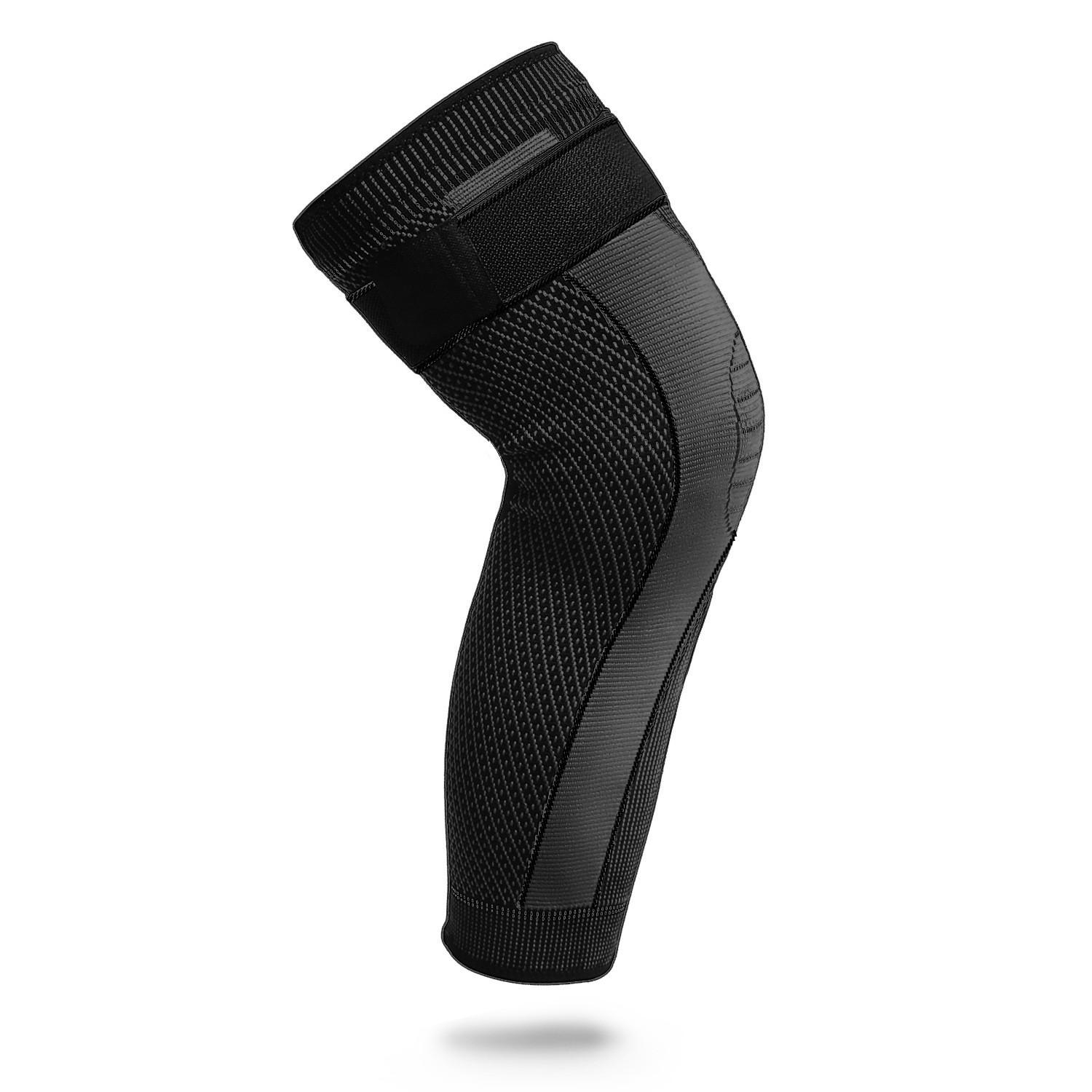 Вязаный компрессионный пояс, спортивные расширенные мужские и женские защитные наколенники для баскетбола и футбола M чёрный